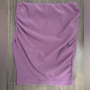 Free People Purple Ruched Mini Skirt XS